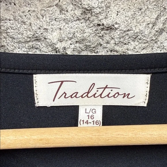 Tradition Black Studded Short Sleeve Top - Picture 2 of 5